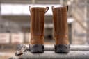 de achterkant van een paar sixton montana werklaarzen