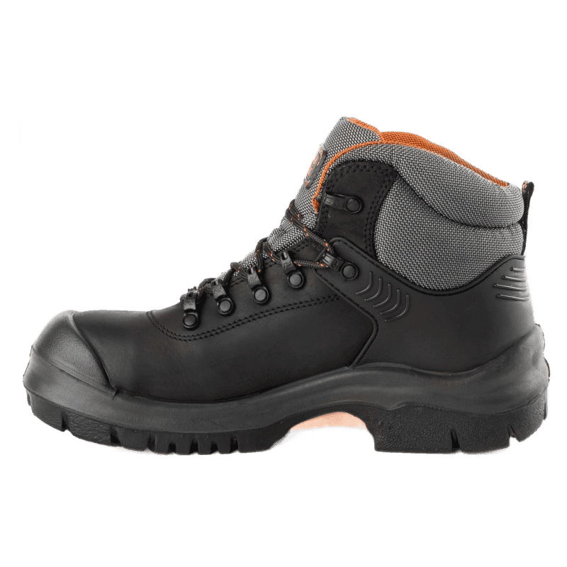Left side view No Risk Blackrock High safety shoe