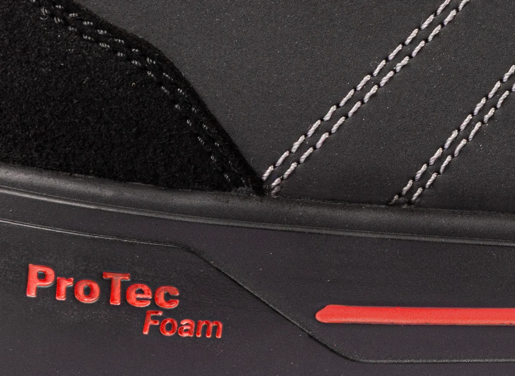 Close-up stitches Redbrick Champ Low Safety Sneaker