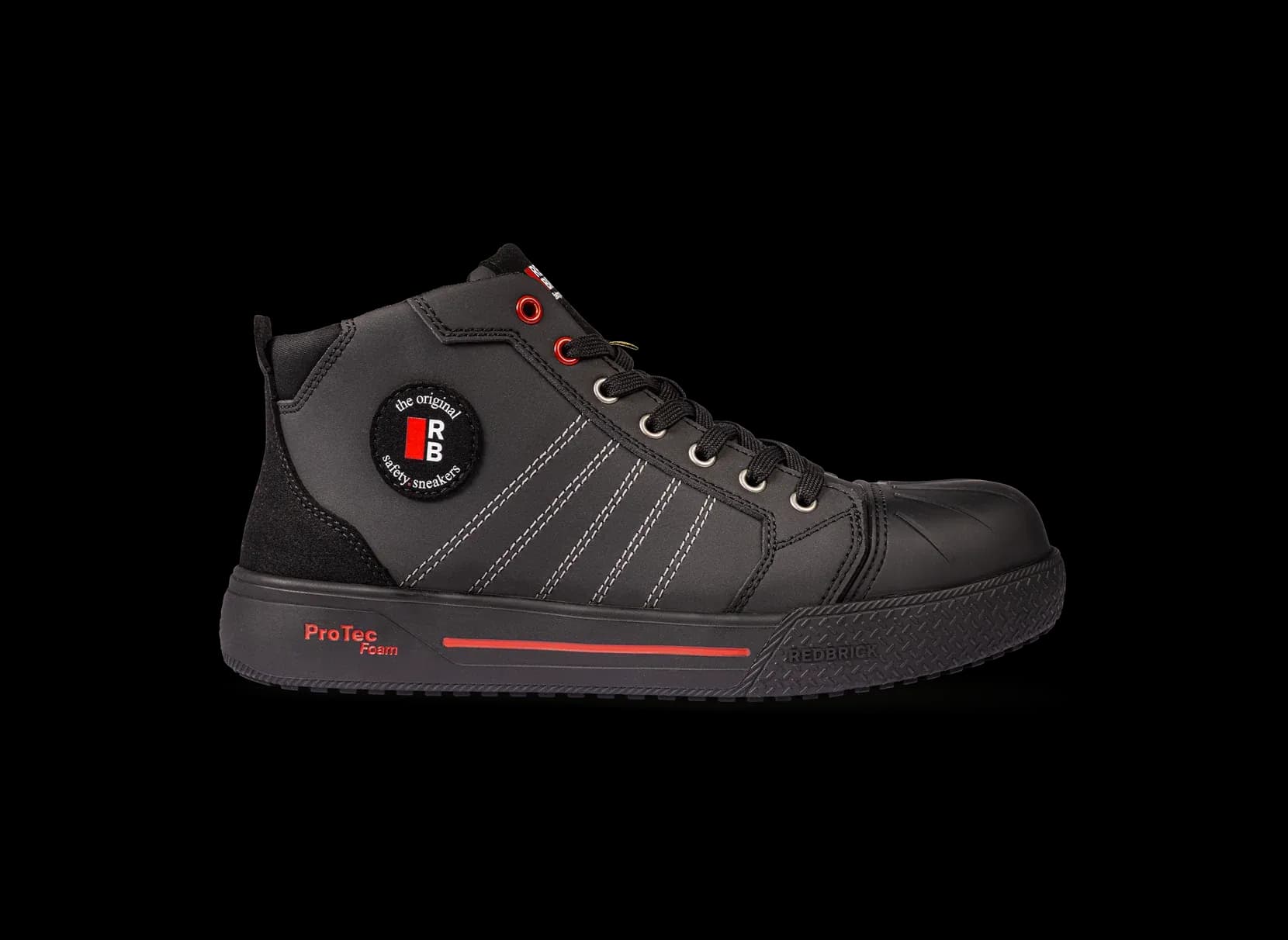 Right side view of Redbrick Champ High work shoe