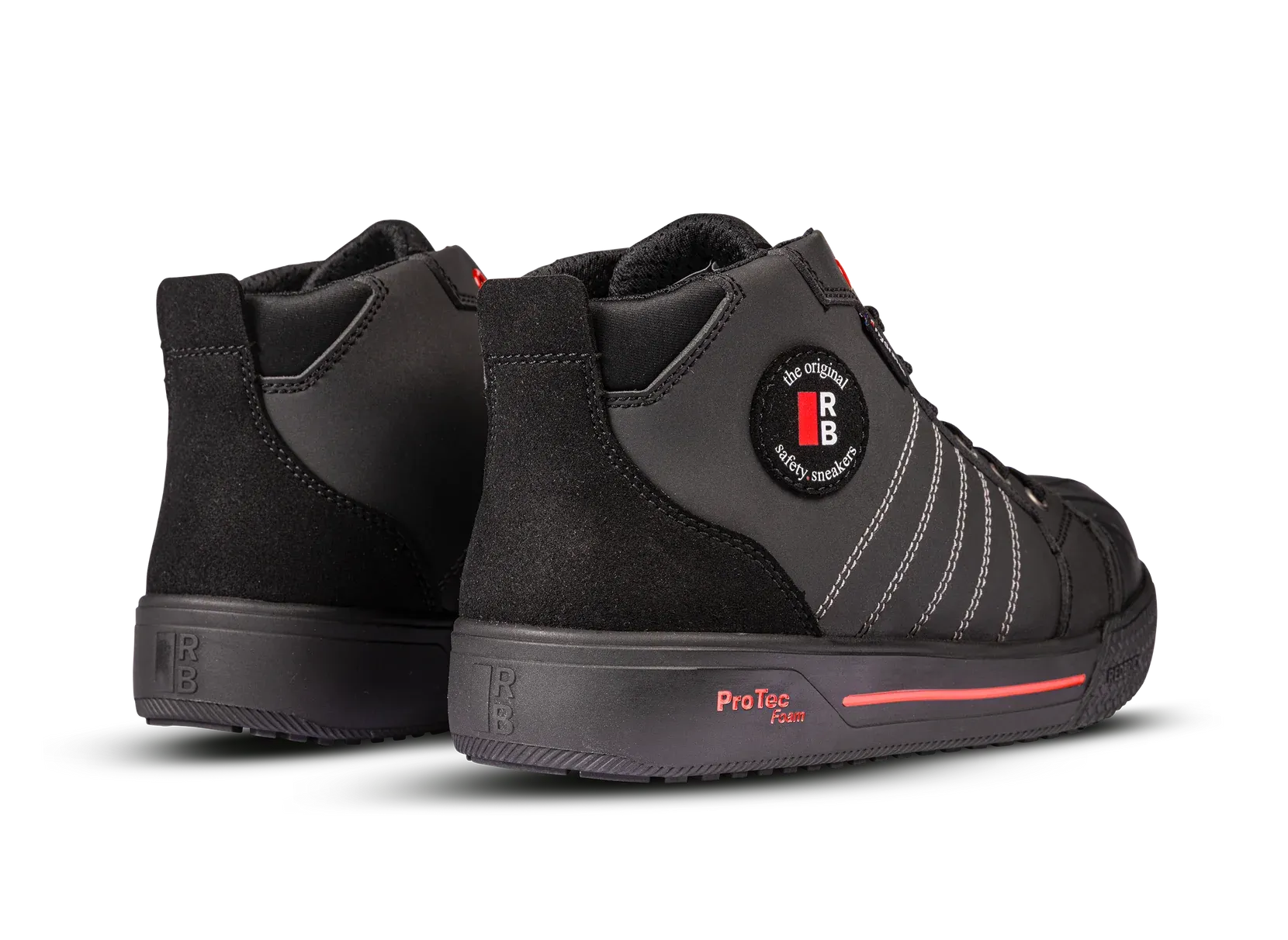 Rear view of a pair of Redbrick Splash work shoes