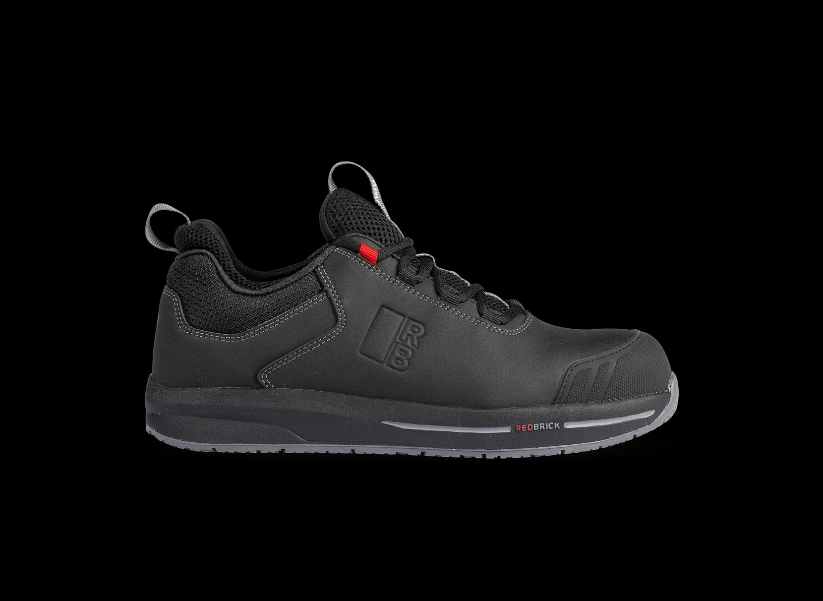 Side view of Redbrick Motion low safety shoe