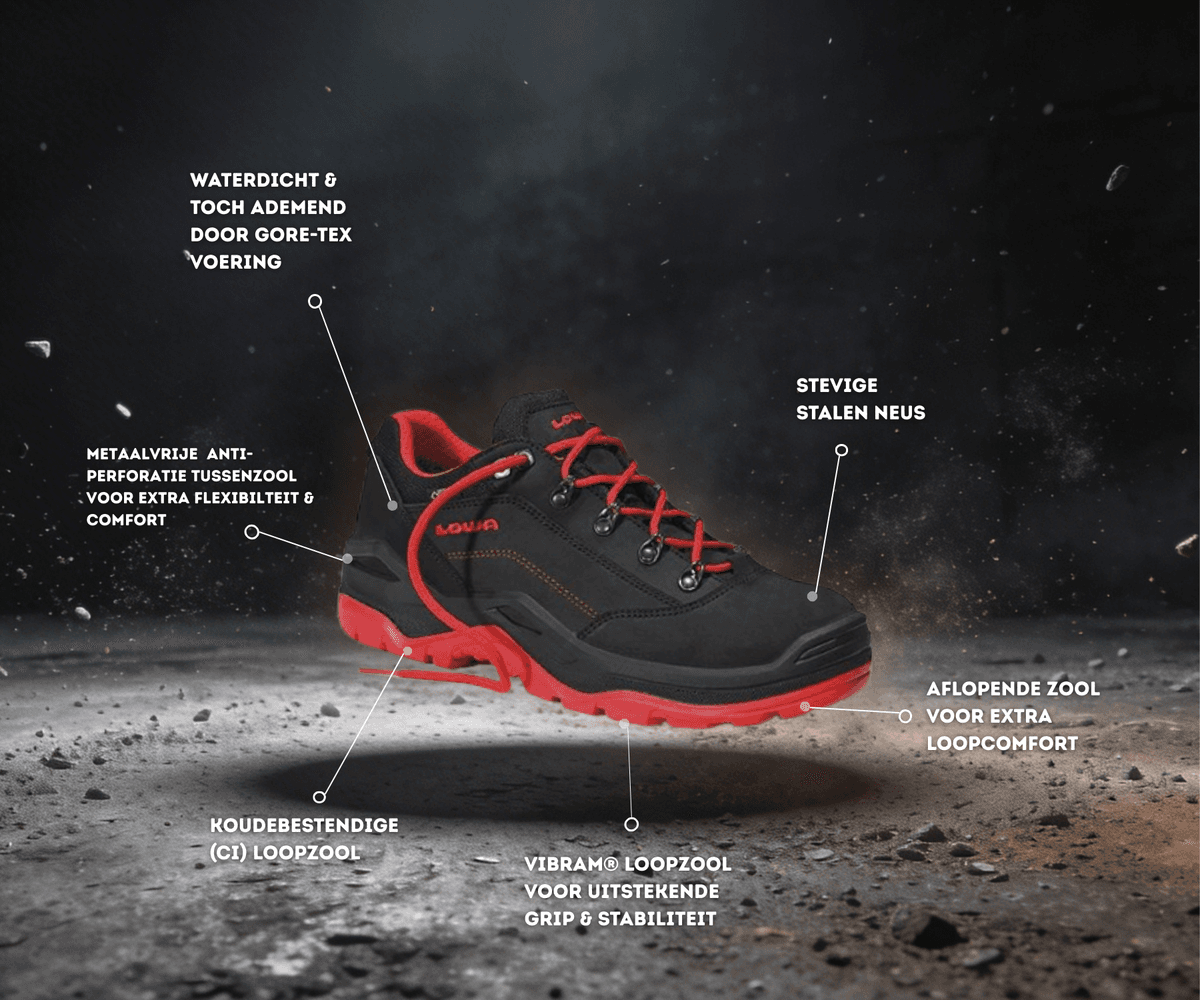 Lowa Renegade Work low red specificaties