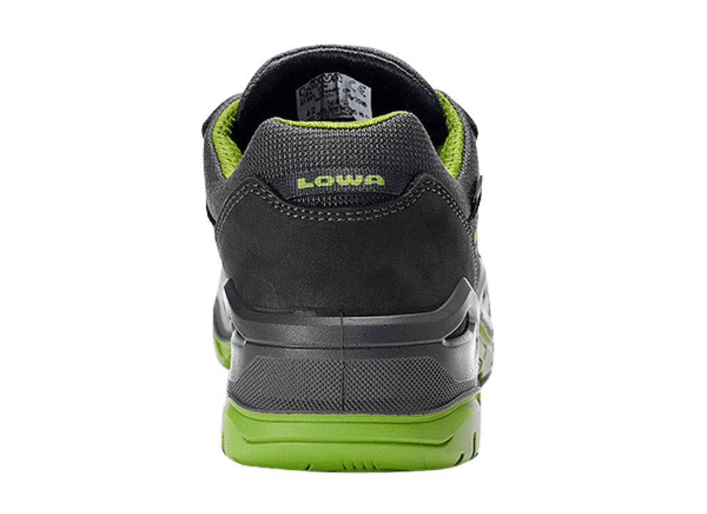 Achter aanzicht LOWA RENEGADE Work GTX green Lo S3 CI