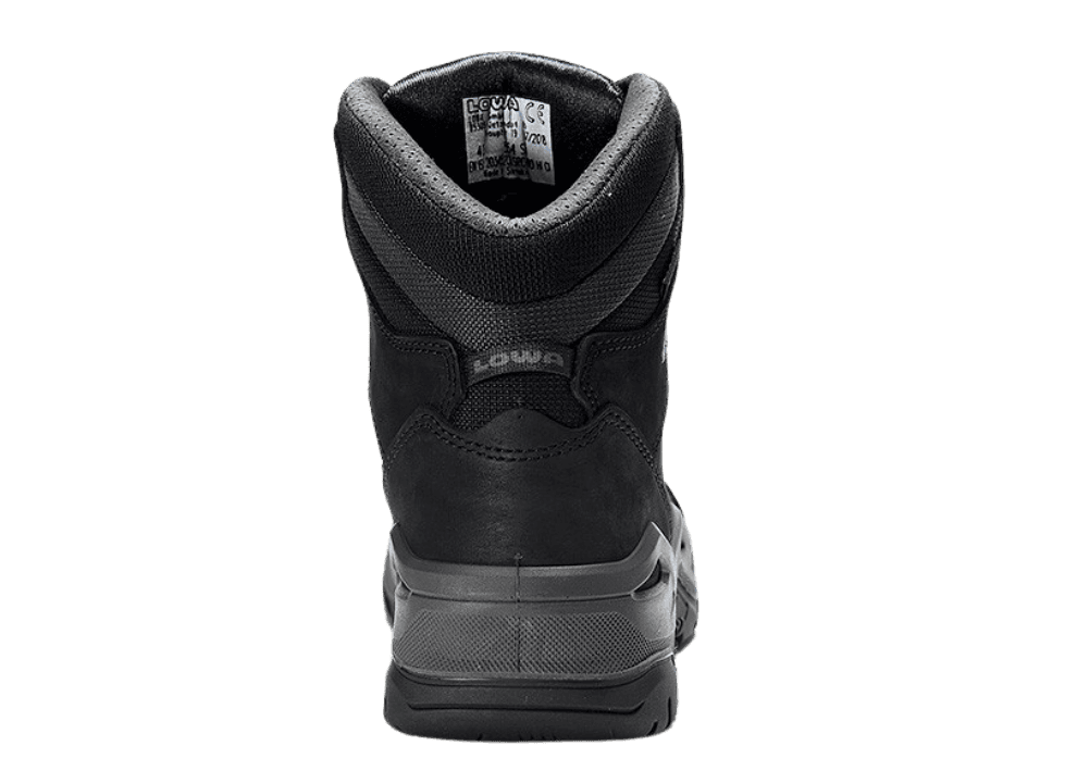 Achter aanzicht LOWA RENEGADE Work GTX black Mid S3 CI