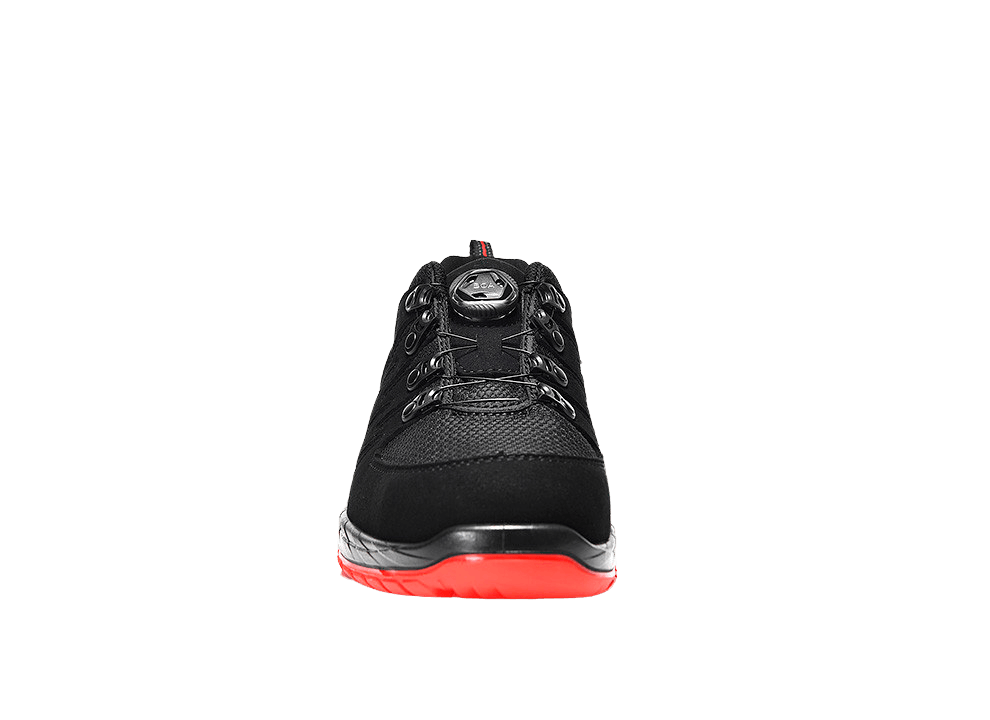 Front view of MADDOX BOA black-red Low ESD S3S
