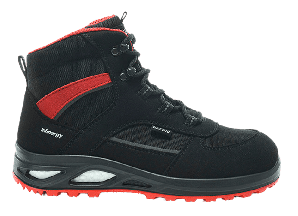 Seitenansicht Elten HANNAH XXTL schwarz-rot Mid ESD S3S