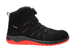 Seitenansicht Elten MADDOX GTX W schwarz-rot mid ESD S3S CI