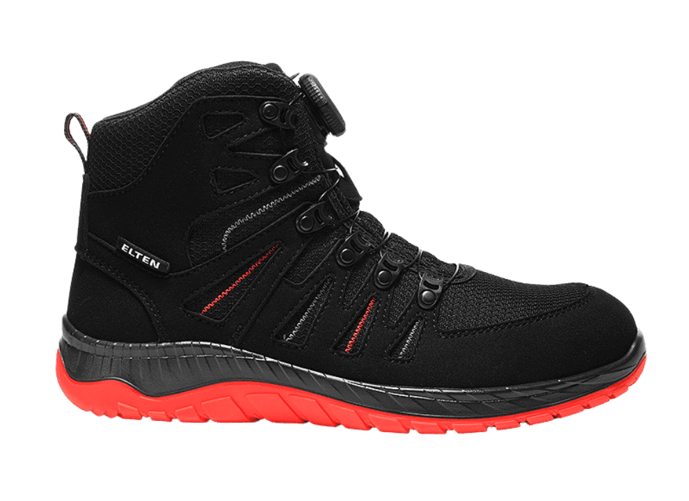 Side view Elten MADDOX GTX W black-red mid ESD S3S CI