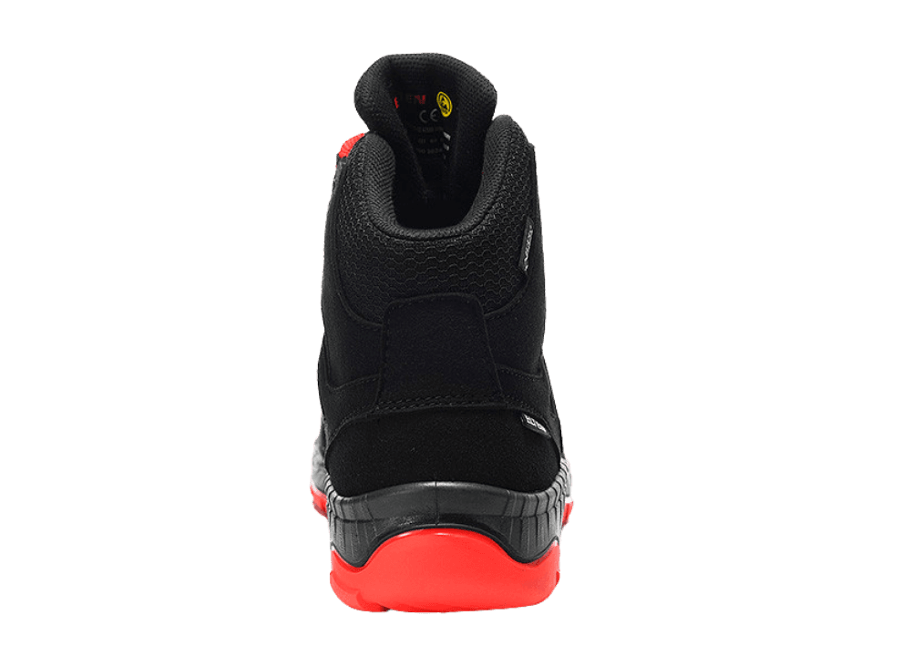 Rückansicht Elten MADDOX GTX W schwarz-rot Mid ESD S3S CI