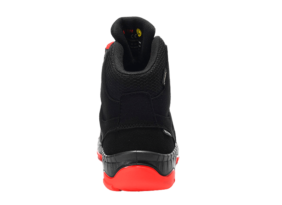 Rear view Elten MADDOX GTX W black-red Mid ESD S3S CI