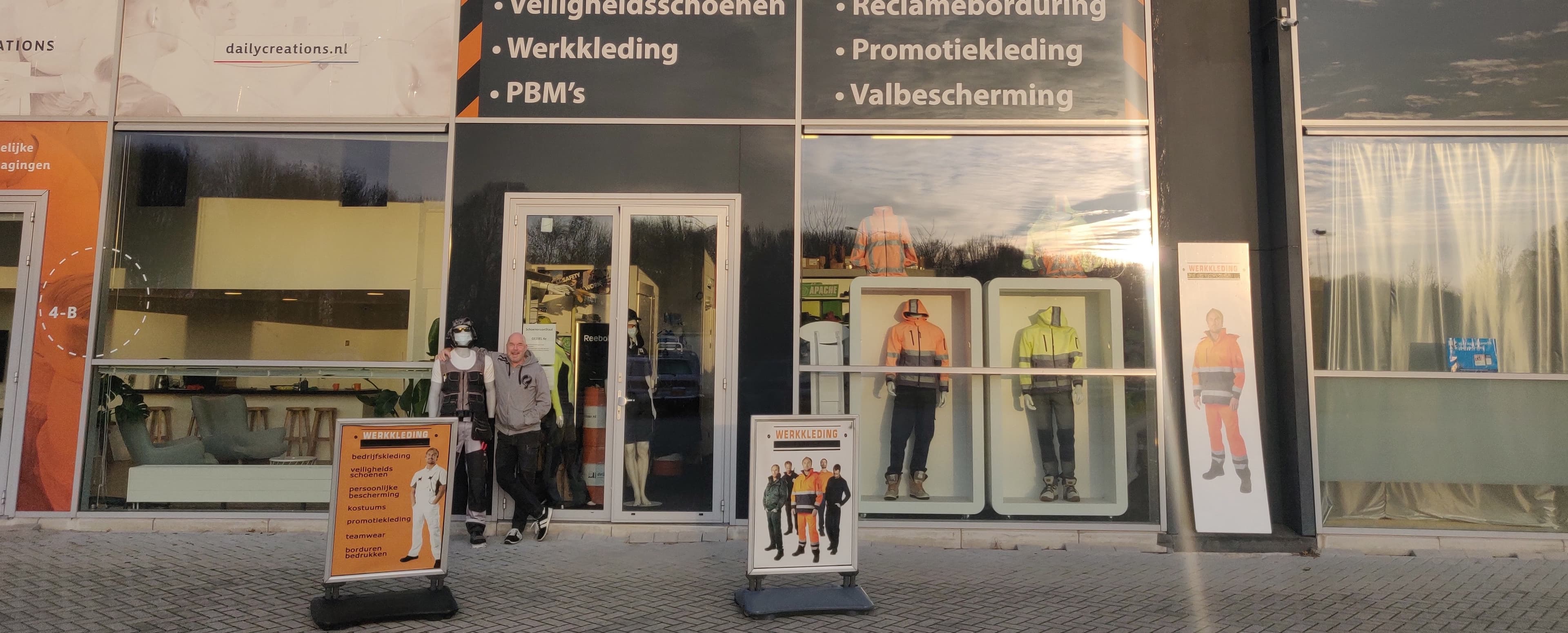 An image of Paul in front of his physical store, before it closed.