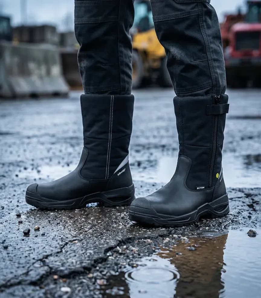 Stimmungsbild Elten Alberto xxsg auf nassem Baustellen