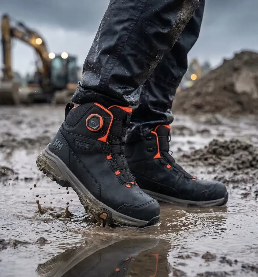 Obraz atmosferyczny Helly Hansen Manchester LTR Mid na mokrym placu budowy