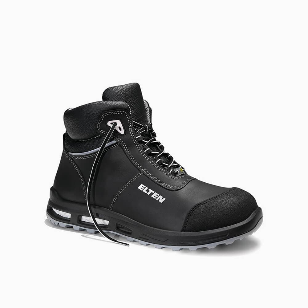 Atmospheric image of the ELTEN safety shoe mid-high REACTION XXT Mid ESD S3S