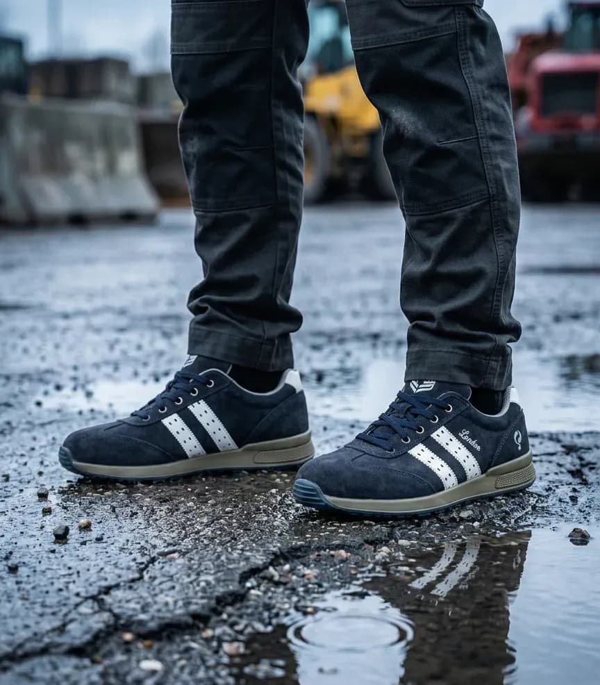 Atmospheric image of Quick London Low on a wet construction site