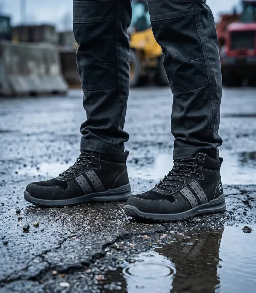 Obraz atmosferyczny Quick Sport Black Wysoki na mokrym placu budowy