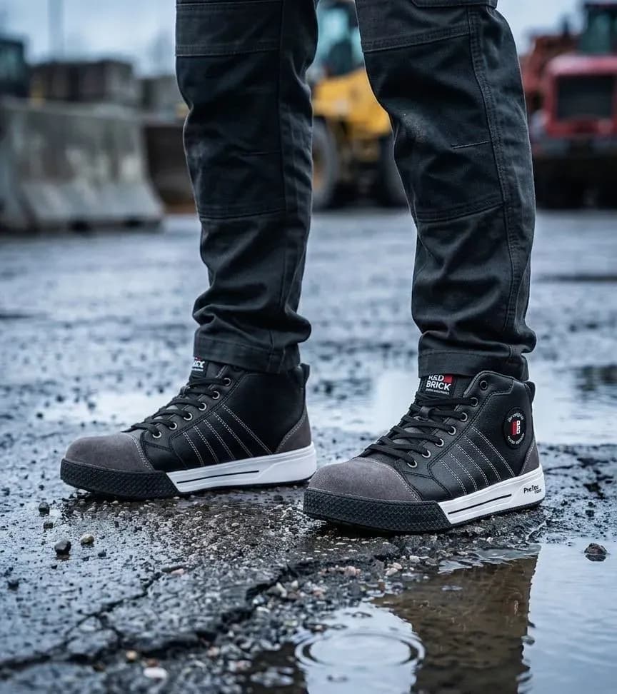 Sfeerafbeelding Redbrick Dunk High op natte bouwplaats