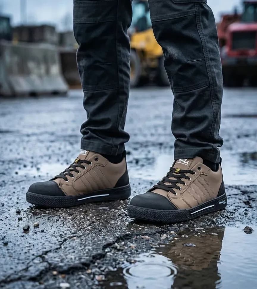 Stimmungsbild Redbrick Jump Low auf nassem Bauplatz