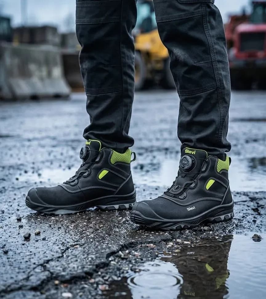 Sfeerafbeelding Sievi Roller High+ op natte bouwplaats