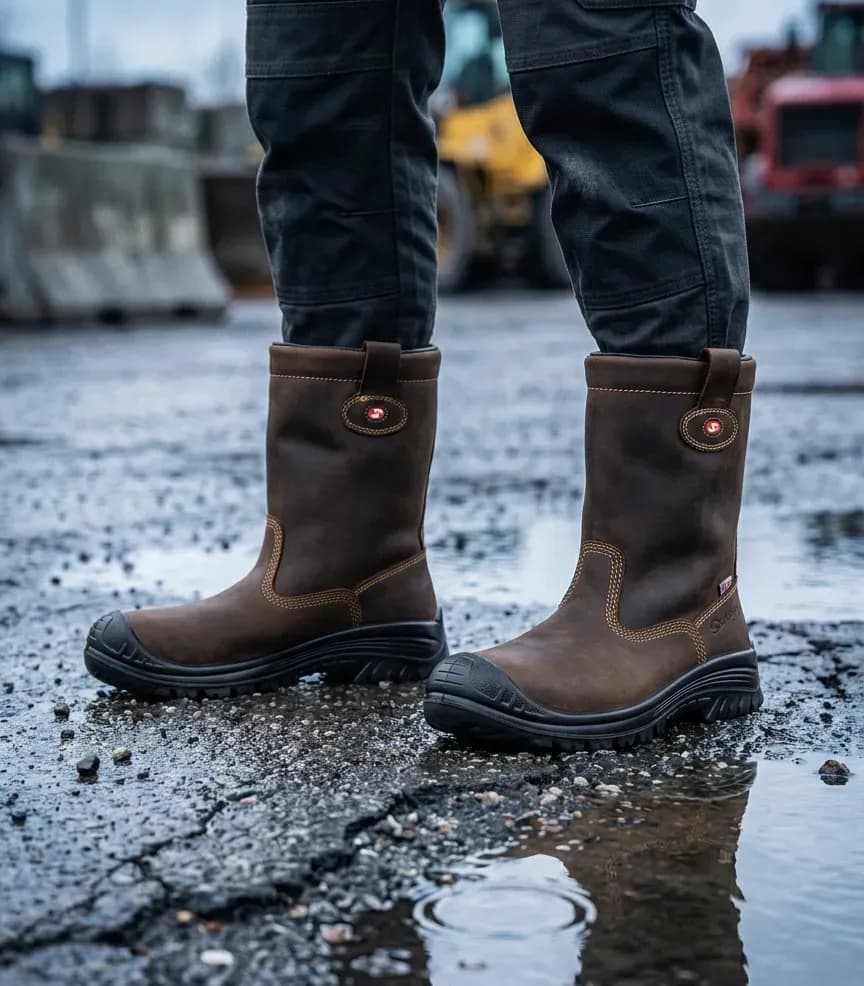 Obraz atmosferyczny Sixton Montana 23L ciemny brąz HDry Wełna na mokrym placu budowy