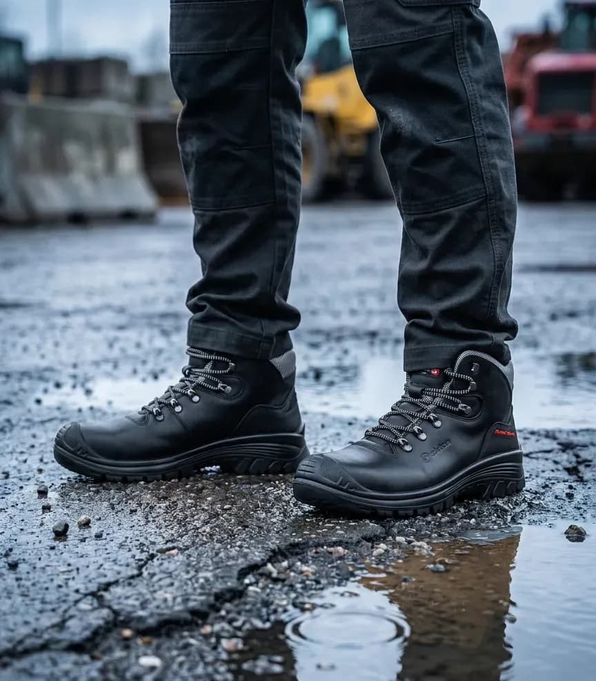 Atmospheric image of Sixton Peak Corvara 81087-06 on a wet construction site