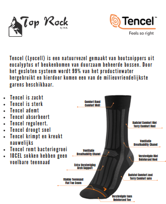 Top Rock Badstof Sokken met Tencel art. 1926 - afbeelding 3